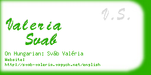 valeria svab business card